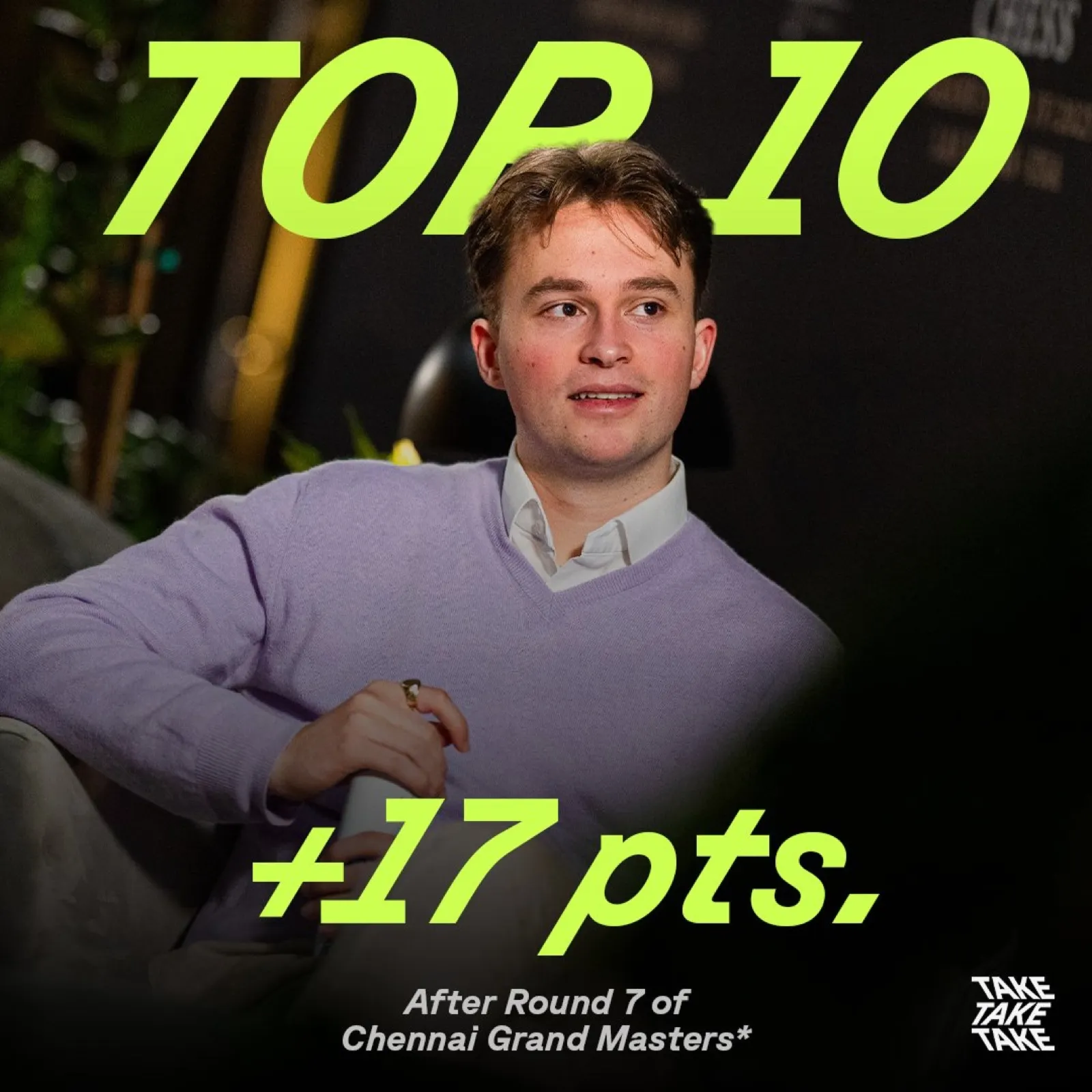 News post: top 10, plus 17 points after round 7 of the Chennai Grand Masters